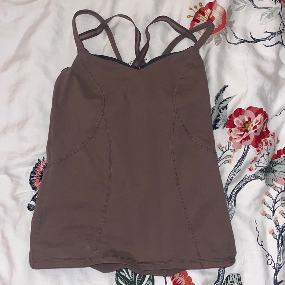 Zella womens athleisure cross back cami with built in bra